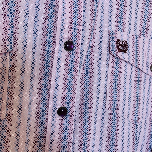 Cinch Pearl Snap Shirt XL Purple Western Cowgirl Rodeo Country Southwestern - Picture 6 of 15